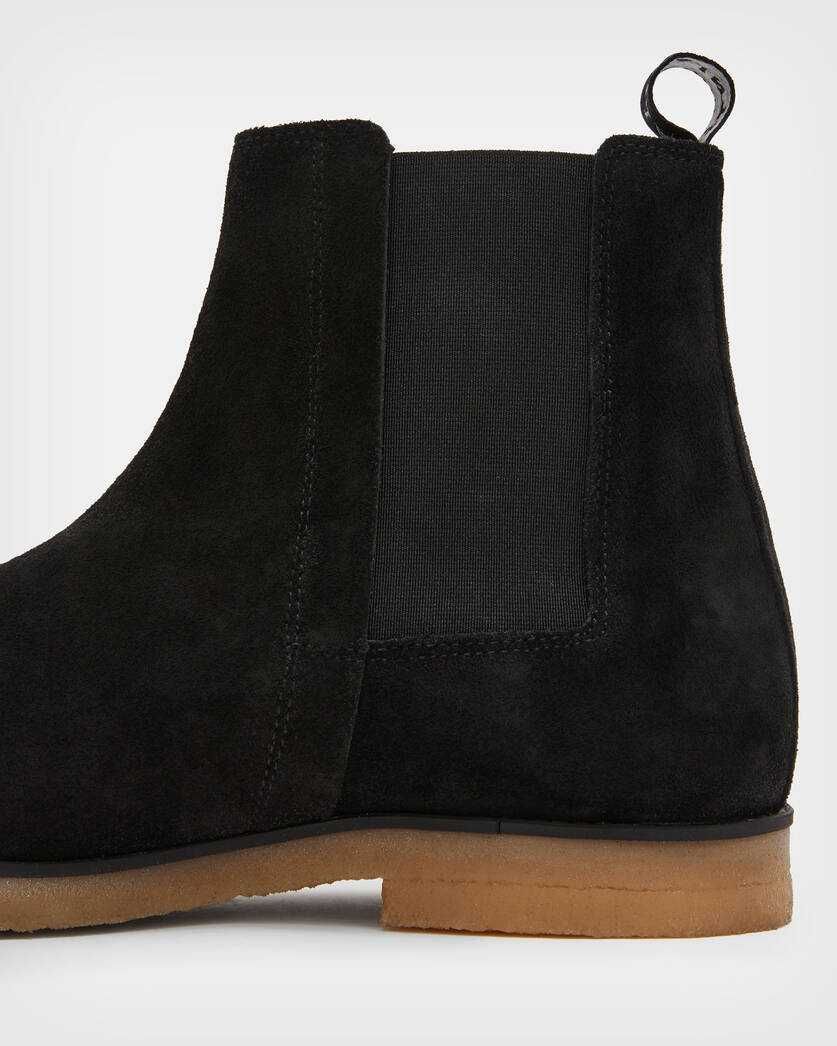 Кожени мъжки боти тип челси AllSaints Rhett Suede Boot Черни Размер 41