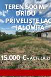 Teren 600mp de vânzare in Dridu lângă lacul Ialomița