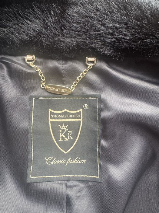 Палто faux fur от вълна и ангора