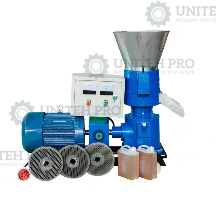 Granulator KL-250 cu 3 matrite și motor inclus 11 KW Garanție 24 luni