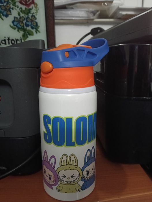 Bidonaș cu pai 500 ml
