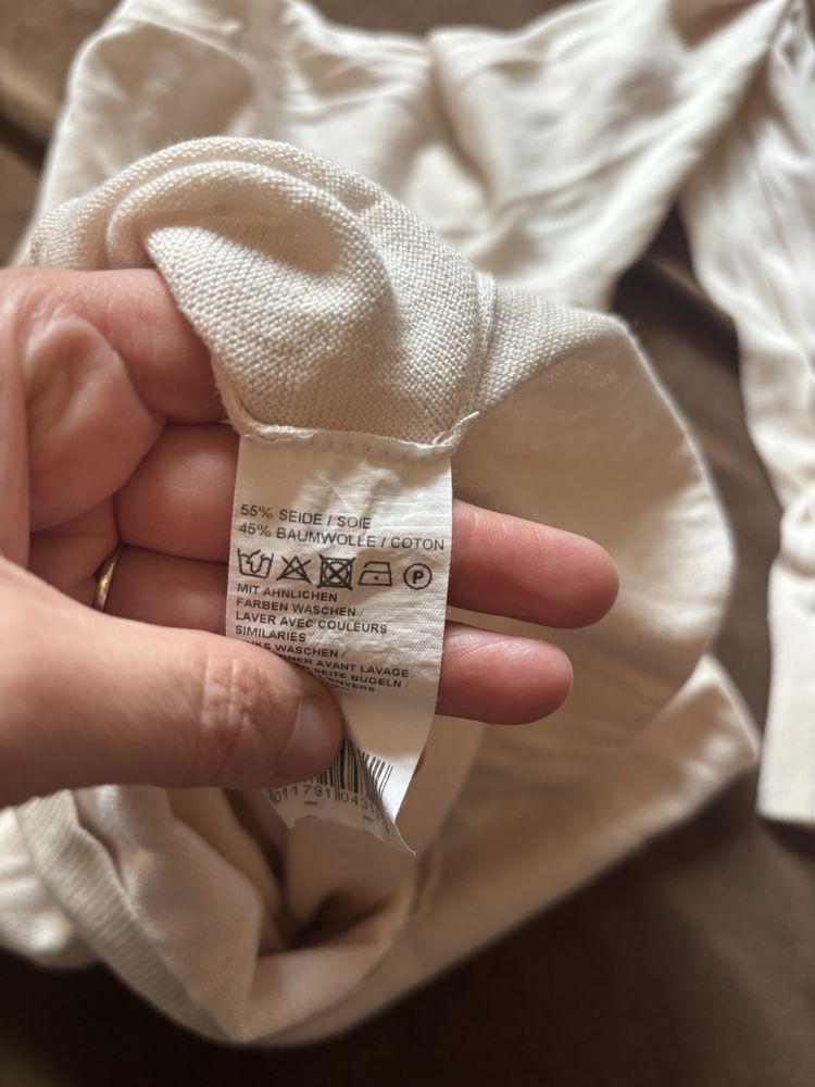 Bluza din matase tricotata si bumbac