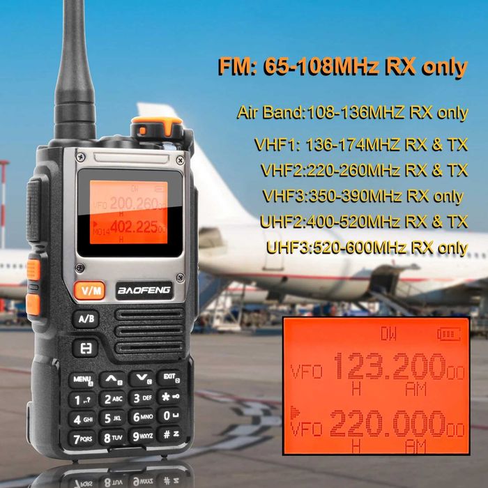 Baofeng UV-K61  Multi-band NoAA Noise  VOX FM радио  USB-C батерия