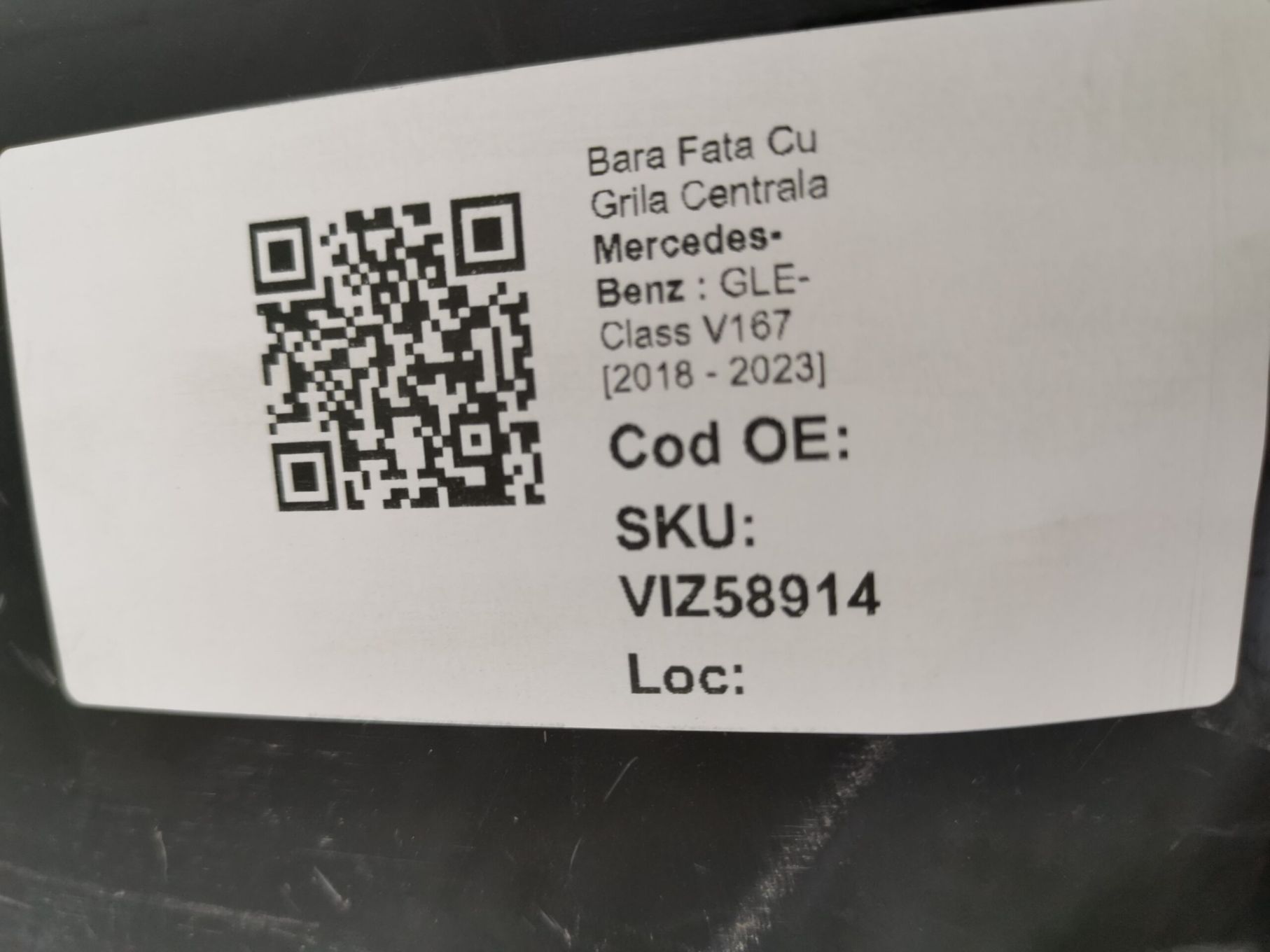 Bara Fata Cu Grila Centrala Mercedes-Benz  GLE-Class V167 [2018 - 2023] AMG Originala In Stare Buna