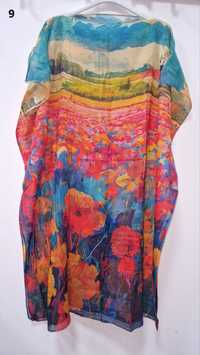 Туника-рокля за плажа в модерни цветни принтове