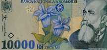 Bancnota 10000 LEI 1999 UNC necirculata serie 001A