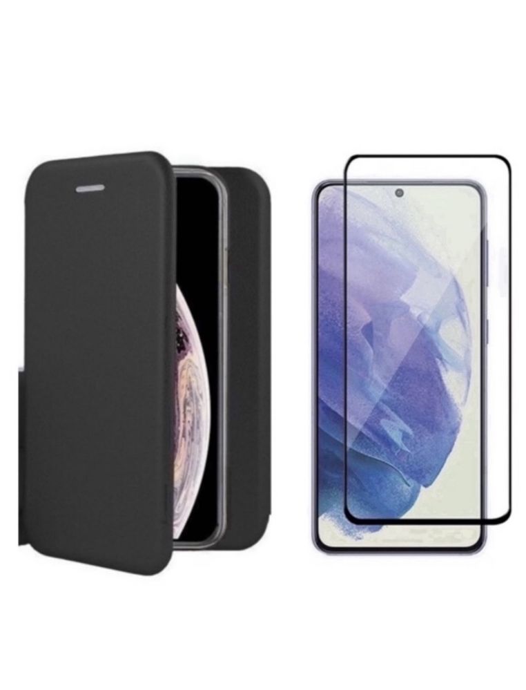 Motorola E13/E22/E40/EDGE 40 Husa Carte Piele Eco + Folie Sticla
