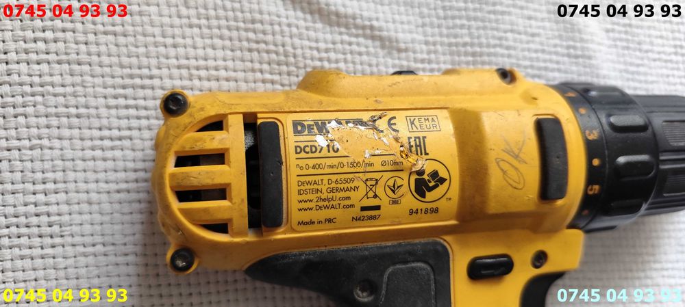 filetanta bormasina DEWALT DCD710 perfect functionala cu proba