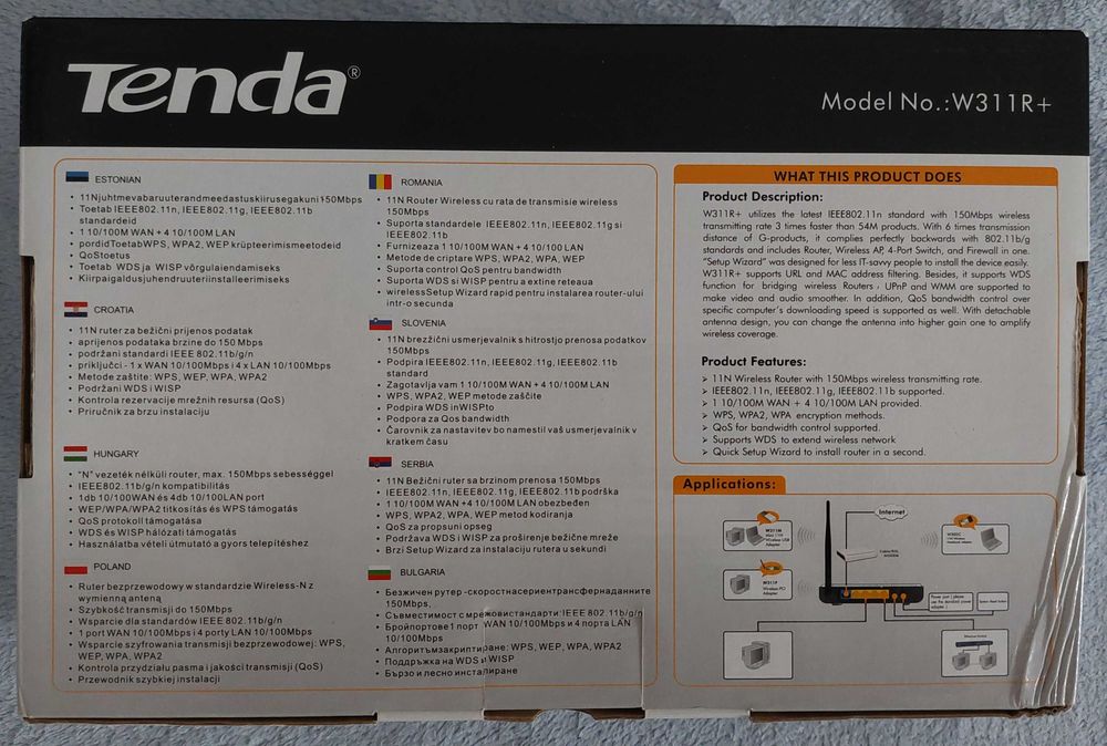 Router wireless Tenda AC10, AC1200, Dual-Band,