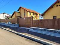 Gard din sipca metalica, panou stil jaluzea, tabla cutata, BCA, plasa