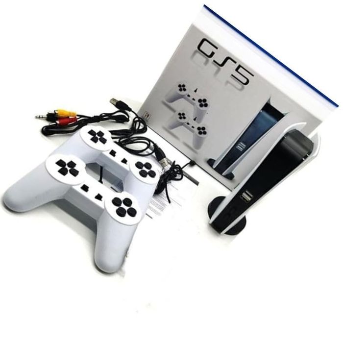 Конзола с вградени игри GS5 - 2 джойстика, 200 игри, Бял