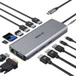 MOKiN 14-в-1 USB-C докинг станция с двоен HDMI и VGA