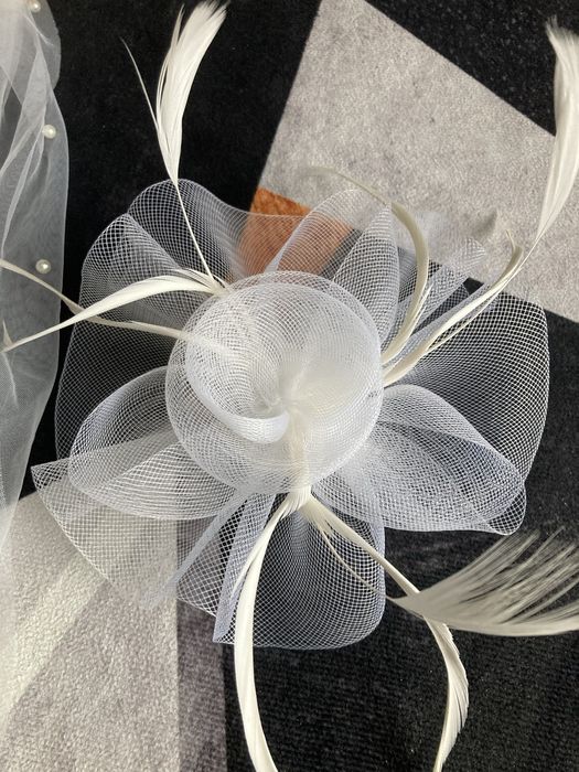 Voal Mireasa cu perle/ coronita si floare