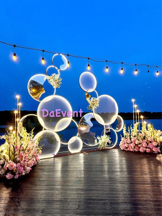 Aranjament nunta / panou floral / foto corner/ cabina foto / video 360