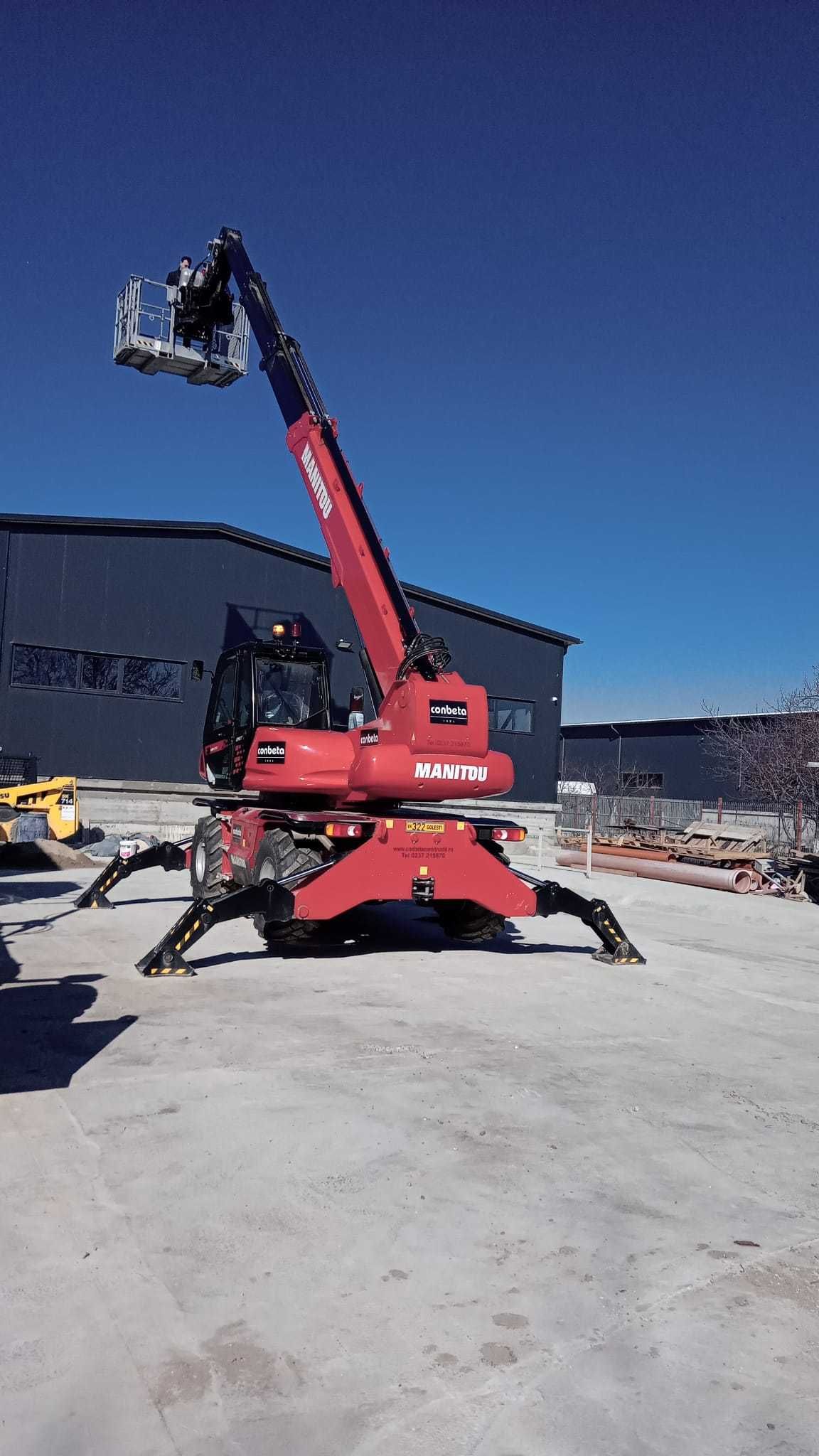 Inchiriere Manitou MRT 2145 Echipat cu Nacela, Furci si Macara