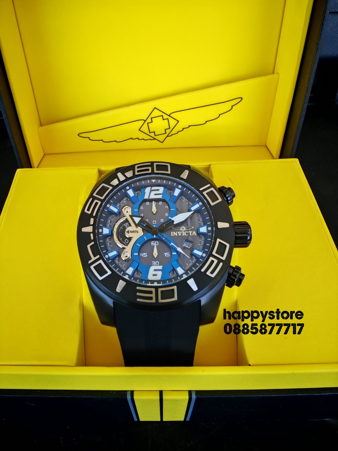 INVICTA Pro Diver Blue 50 mm, Инвикта нов ръчен часовник