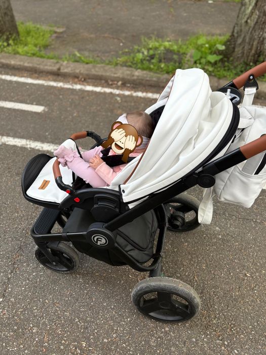 Carucior krausman 3 în 1 Topaz Lux White
