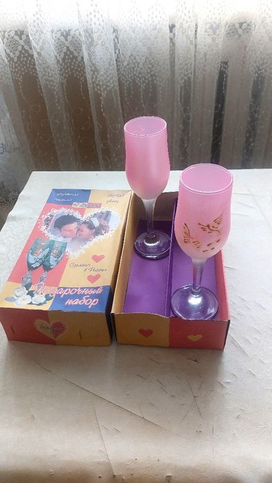 Бокалы хрустальные.Подарочный набор