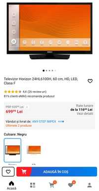 Televizor Horizon 24HL6100H, 60 cm, HD, Led nou