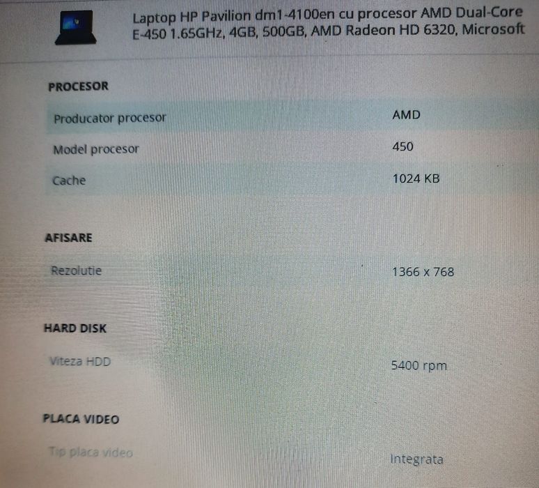 Laptop HP Pavilion dm1