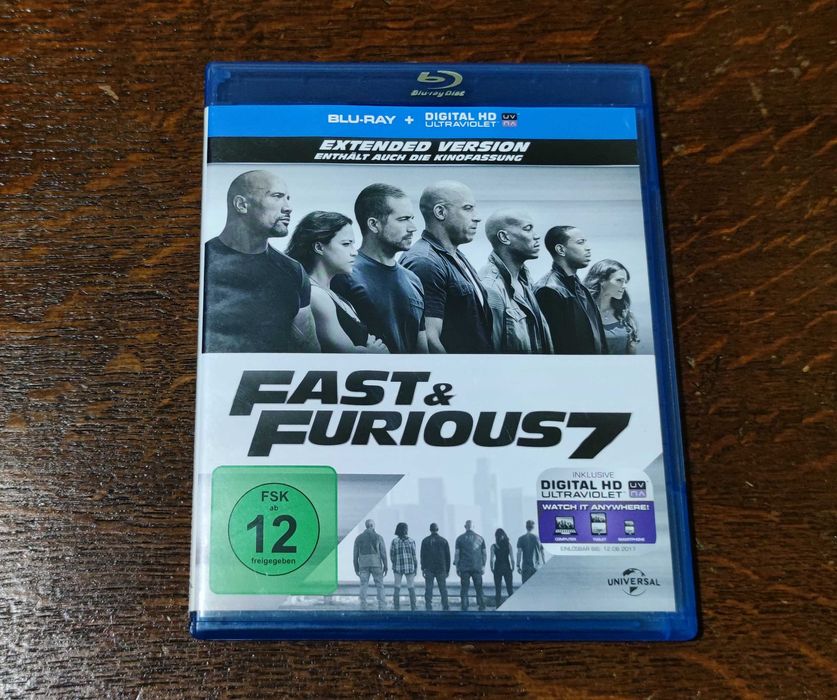Fast and Furious 7 Blu-Ray DVD диск Extended Version