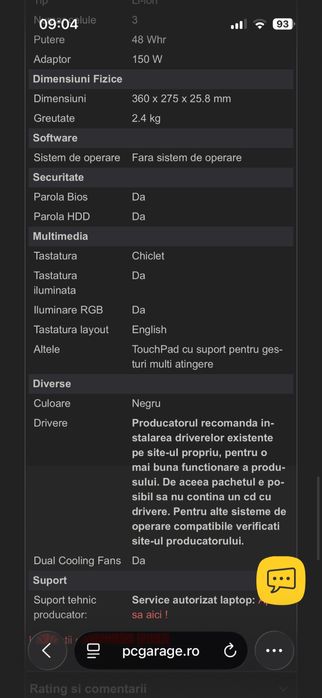 Laptop ASUS Gaming 15.6'' ROG Strix G G531GT i7 GeForce GTX 1650 4GB