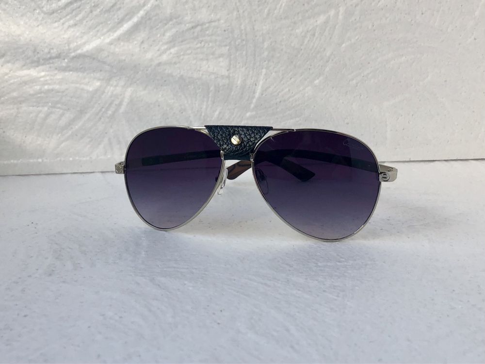 Cartier Мъжки слънчеви очила авиатор с кожа 2 цвята