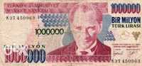 Vând bancnotă de 1.000.000 lire turcesti