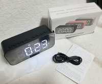Настолен часовник bluetooth акумулаторна батерия радио аларма AUX