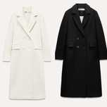 Бяло и черно палто от ZARA