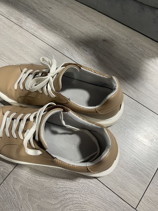 Sneakers bej piele naturala BIGOTTI