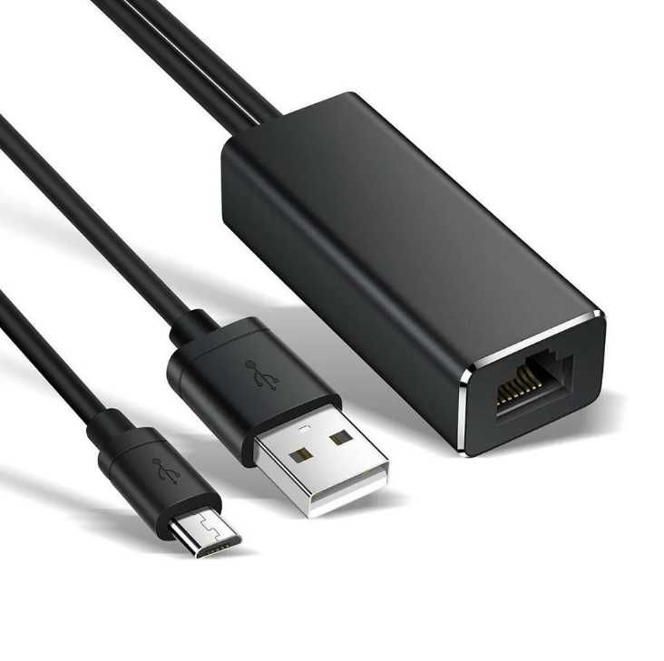 Адаптер переходник с Micro USB на Ethernet LAN RJ45