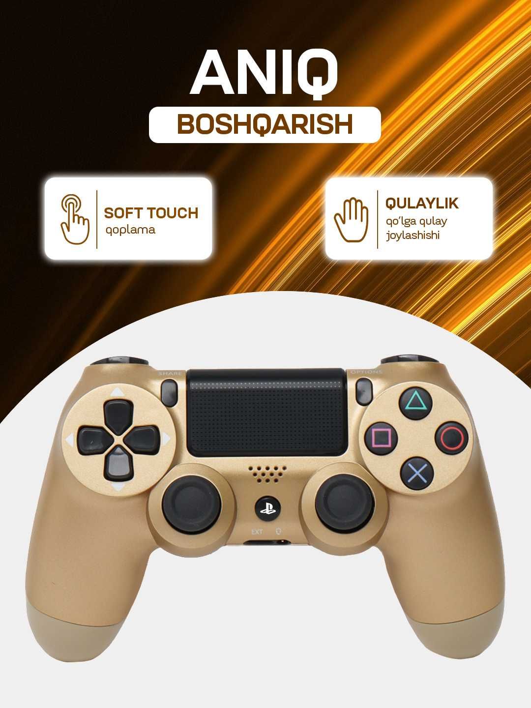 Simsiz gamepad Dualshock 4 noutbuk va Sony Playstation 4 uchun joystik