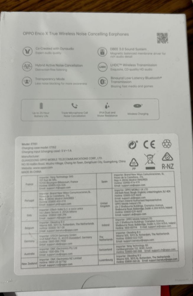 Casti OPPO Enco X, alb