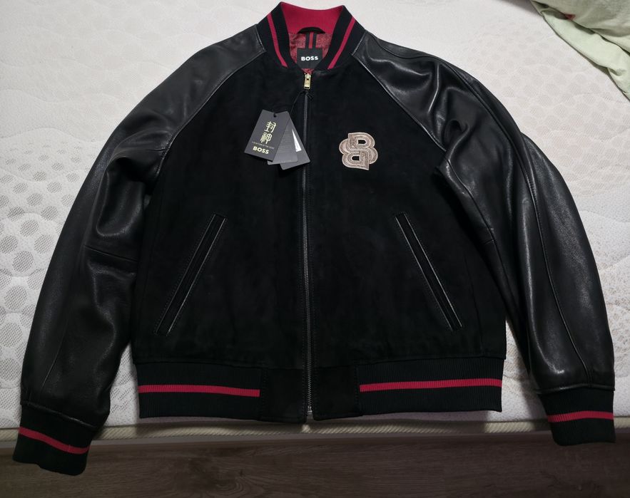 BOSS уникално чисто ново кожено яке