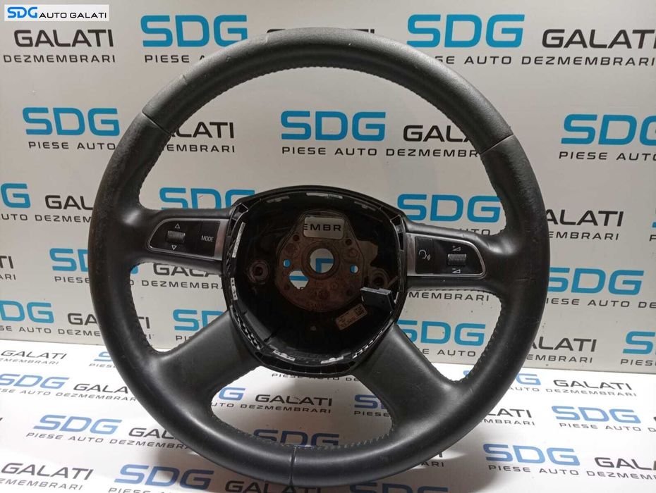 Volan Piele 4 Spite cu Comenzi FARA Airbag Audi A4 B8 2008 - 2015 Cod 8K0419091BG [M3845]