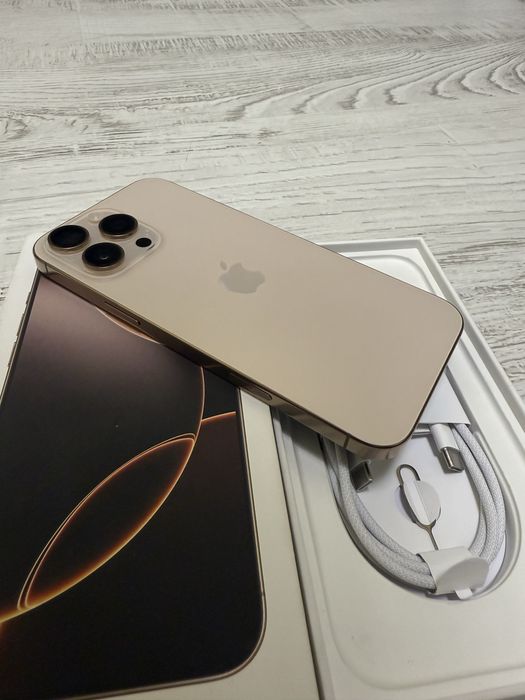 100% БАТЕРИЯ КАТО НОВ Iphone 16 Pro Max 256GB Desert ГАРАНЦИЯ