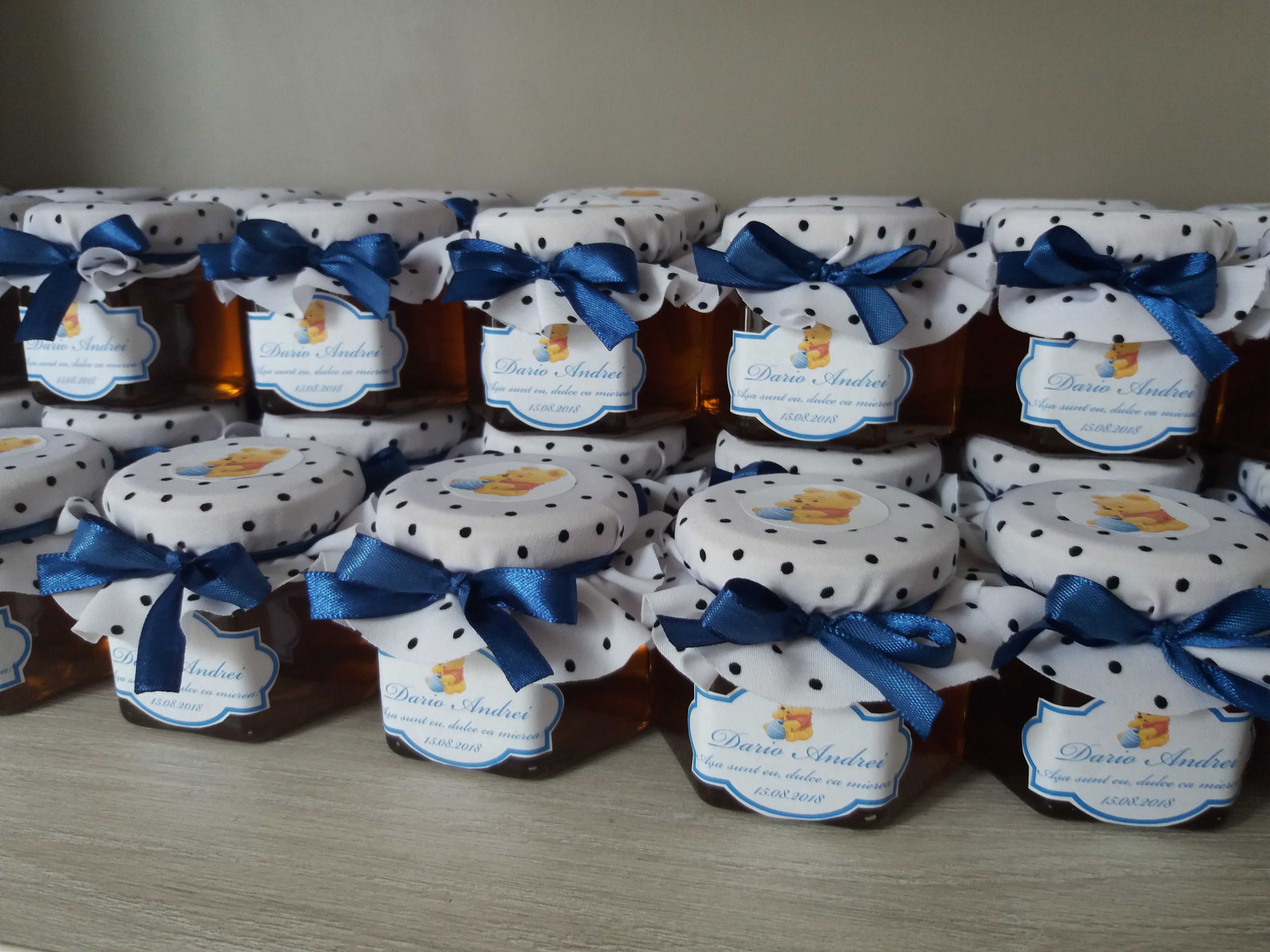 Marturii borcanele miere nunta , botez