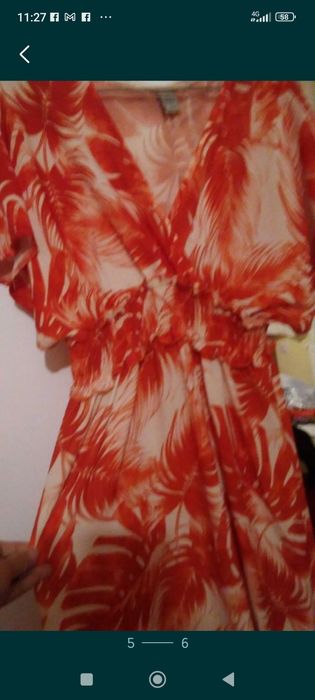 Rochie  lunga portocalie măr L