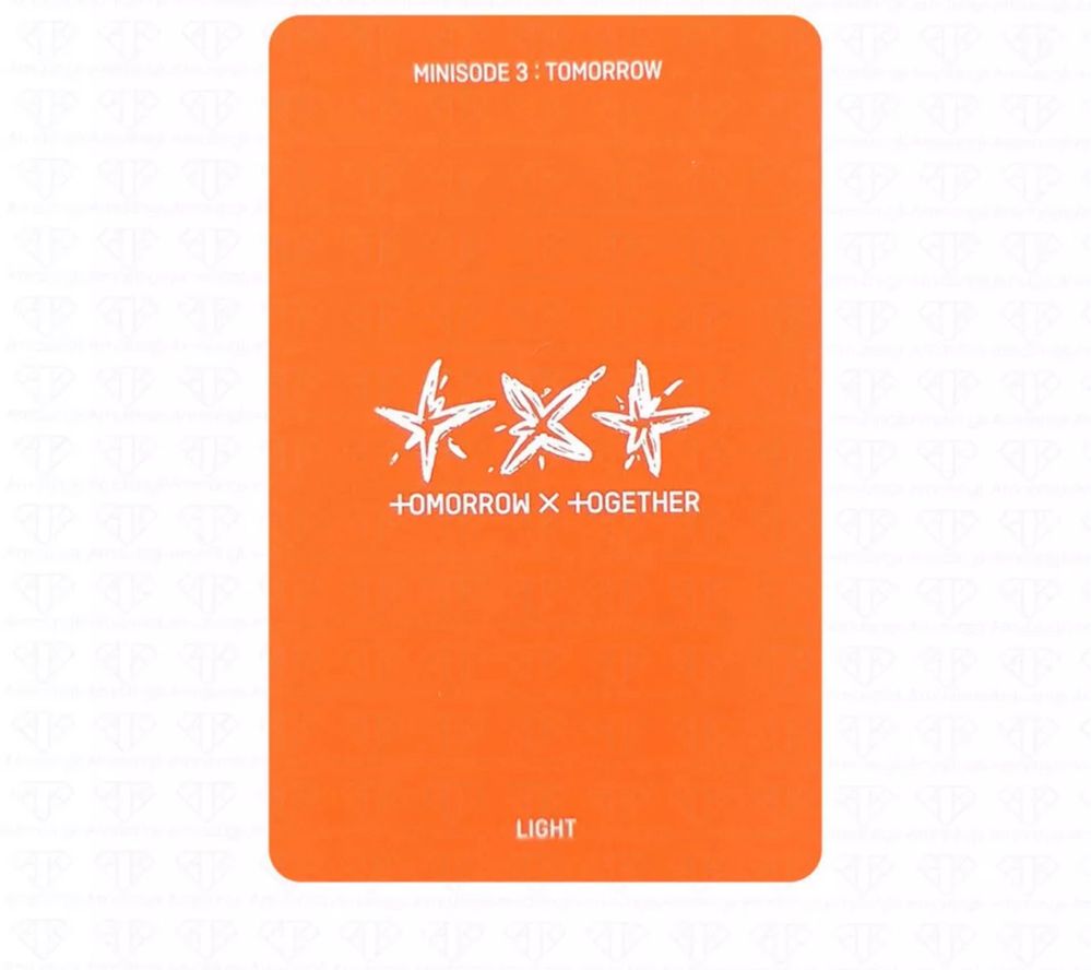 kpop txt tomorrow x together minisode 3: light ver официална картичка