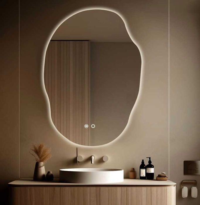 Oglinda baie led, 70cmx90cm,3 tipuri lumina,dezaburire