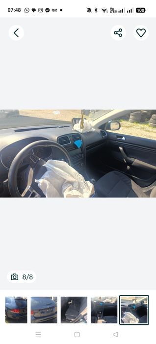 Piese motor punte jug volan ușa abs scaune kit pornire wv golf 6 1.6td