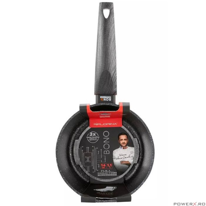 Cratita din aluminiu cu invelis antiaderent, maner din bachelit, 16