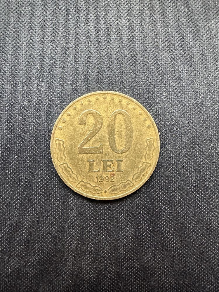 Moneda 20 lei 1992 Stefan cel Mare
