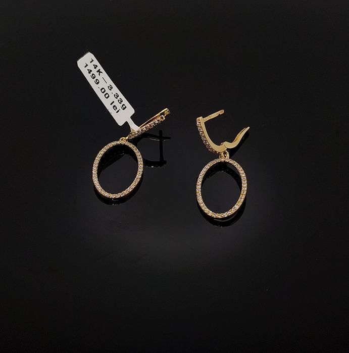 Bijuteria Royal cercei din aur 14k 3.33 gr