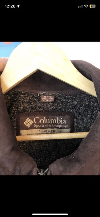 Geaca columbia din piele intoarsa