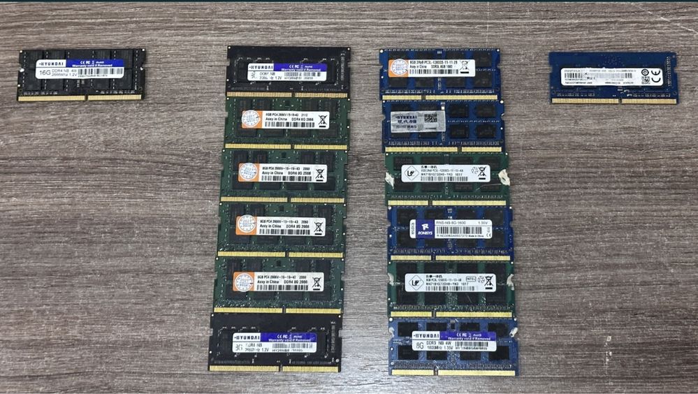 SSD 2.5 120/240/256, SSD M2 SATA 128/180/256, DDR4 4/8/16, DDR3 8GB,i5