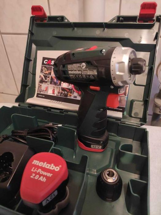 Metabo Set Filetanta 12 V, PowerMaxx baterii, încărcător, produs nou