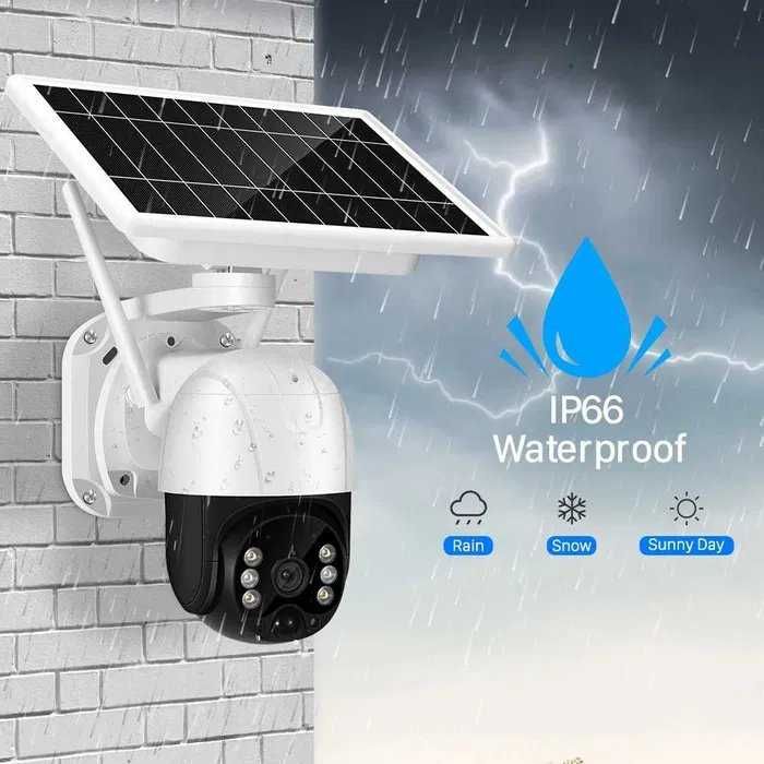 ICSee - 5MP Соларна 4G камера FULL HD, слот за SIM и SD карта