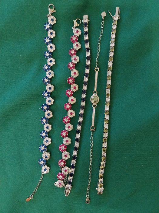 Bratari argint 925 stantate noi cu pietre moissanite certificat 18cm